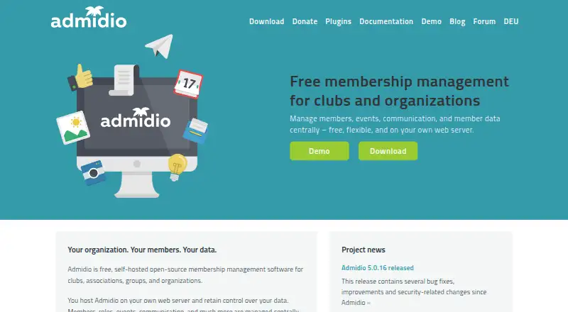 Admidio's website