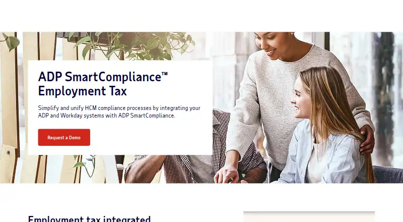 ADP SmartCompliance Employment Tax's website