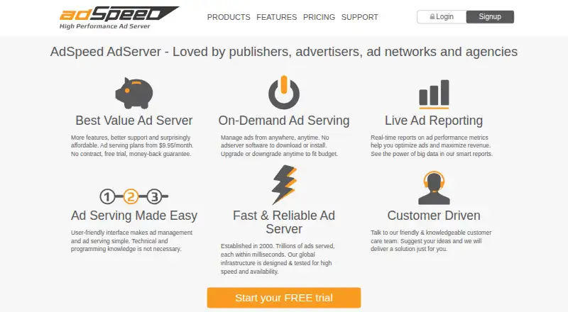 AdSpeed's website