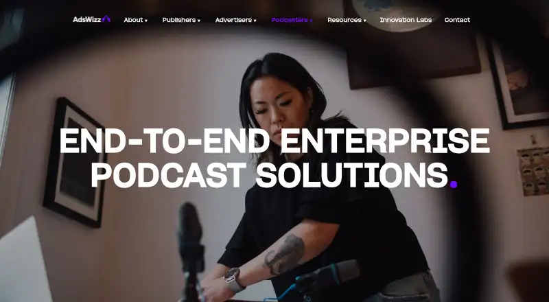 AdsWizz Audio Marketplace's website