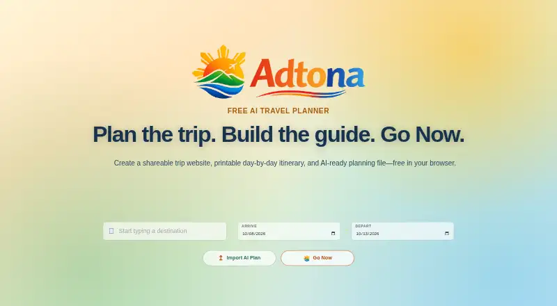 The Adtona homepage