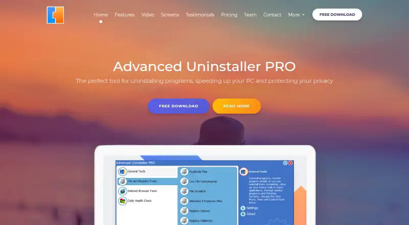 The Advanced Uninstaller PRO homepage