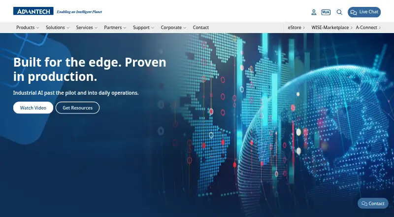 Advantech SignageCMS's website