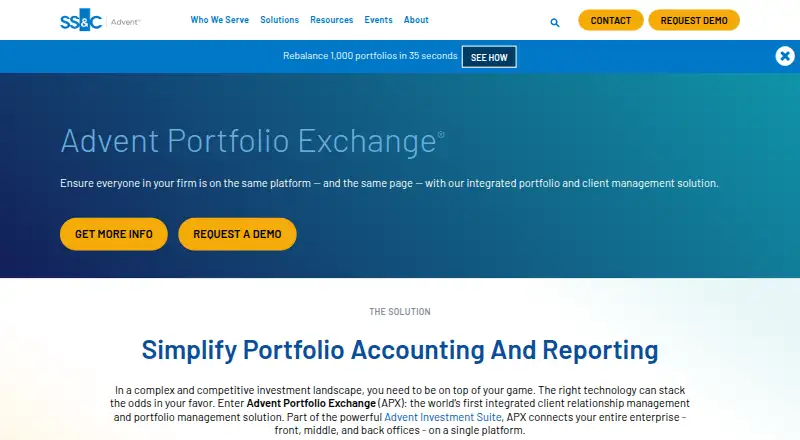 Advent APX's website