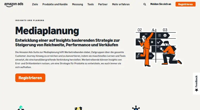 Amazon Ads Media Planning Suite's website