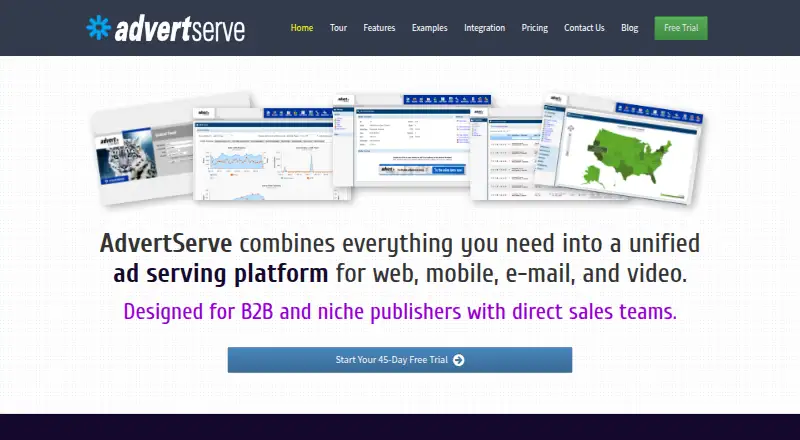 AdvertServe's website