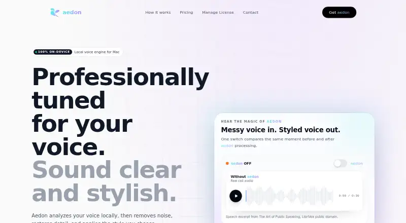 Aedon's website