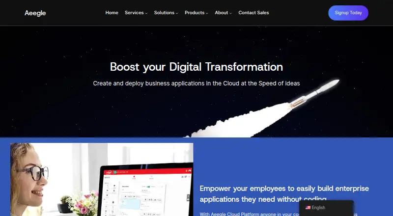 The Aeegle Cloud Platform homepage