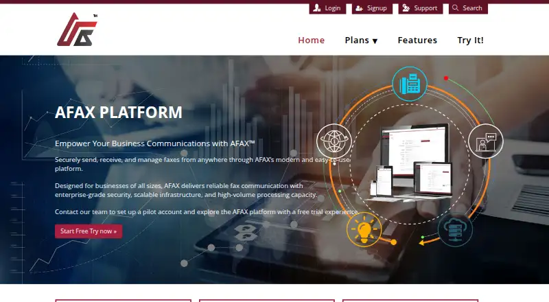 The AFAX homepage