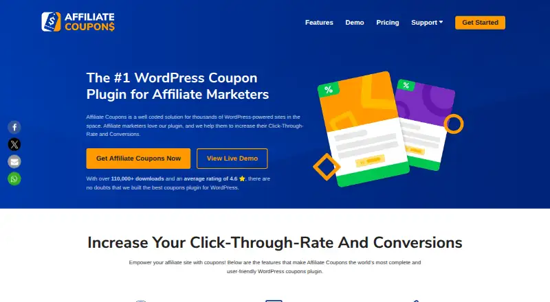 The Affiliate Coupons homepage