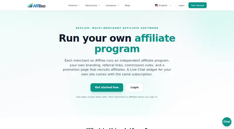 The Afflixo homepage