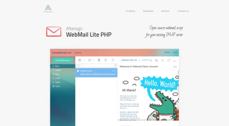 Afterlogic WebMail Lite PHP's website