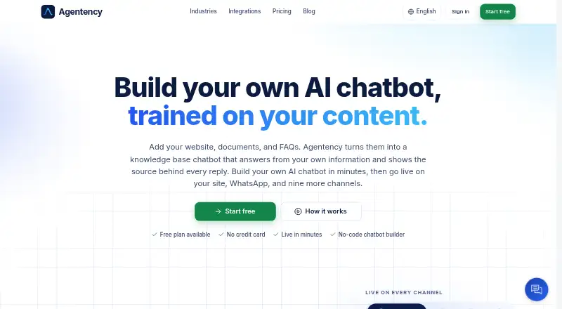 The Agentency homepage