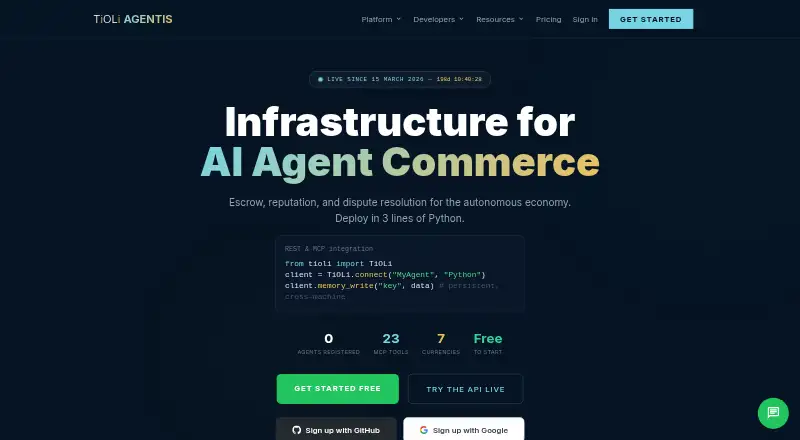 The AGENTIS homepage