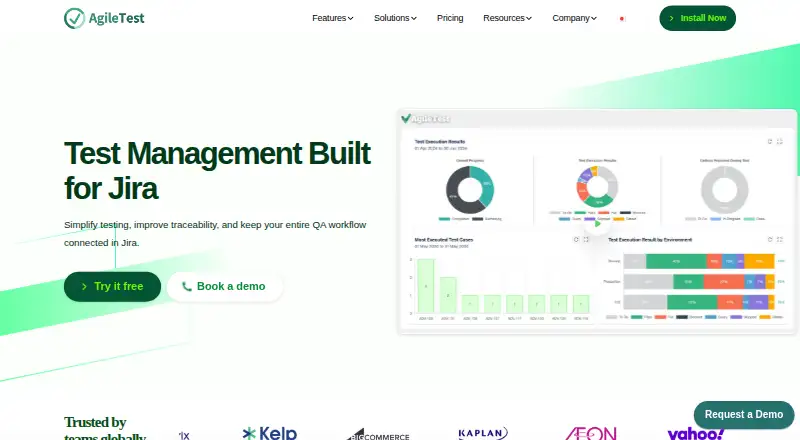 AgileTest's website