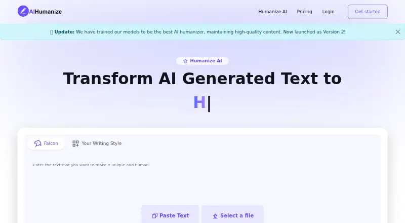 AIHumanize's website