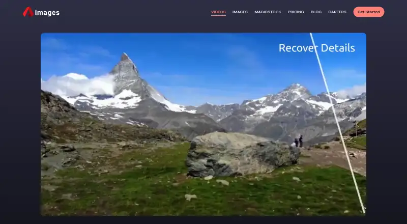 AImages Video Enhancer's website