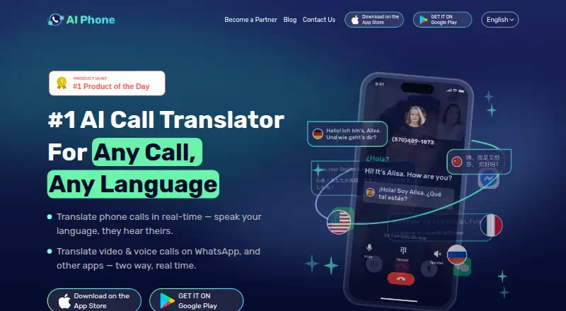 AI Phone's website