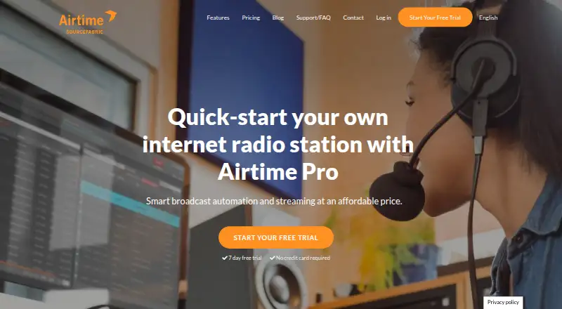 Airtime Pro's website