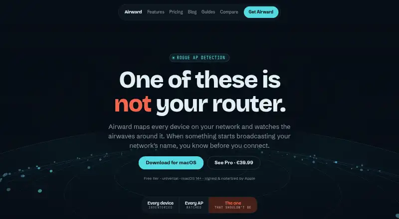 Airward's website