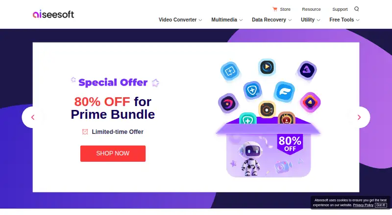The Aiseesoft Video Converter Ultimate homepage