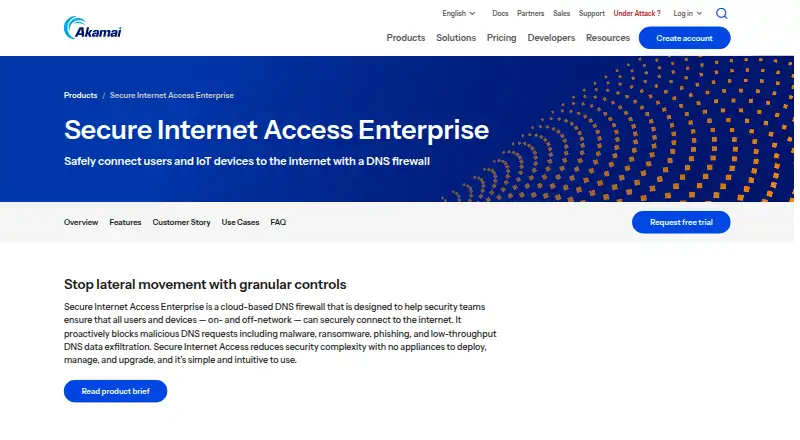 Akamai Secure Internet Access Enterprise's website