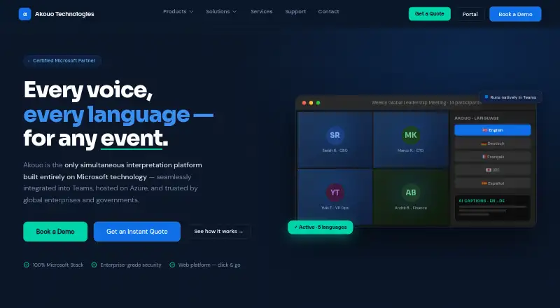 Akouo's website