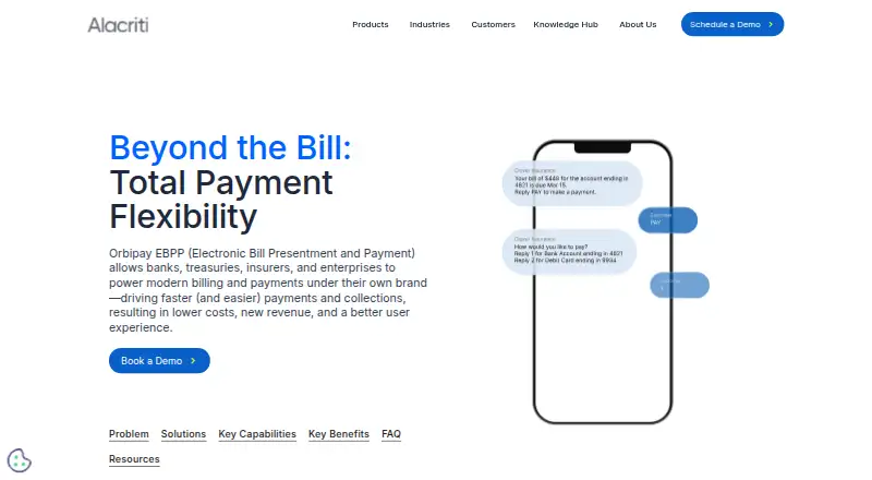 Orbipay EBPP's website