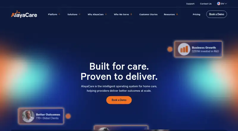 AlayaCare's website