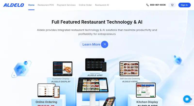 The Aldelo Express homepage
