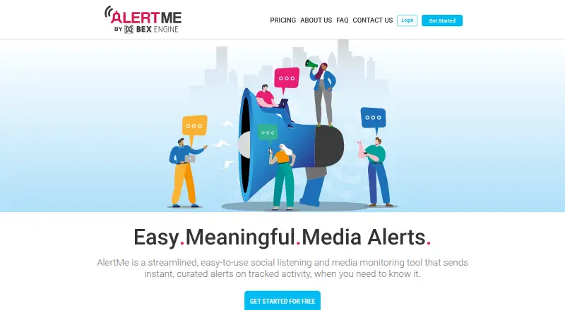 The AlertMe homepage