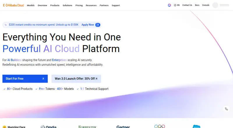 Alibaba Cloud OCR's website