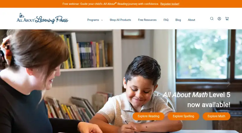 The All About Learning Press homepage
