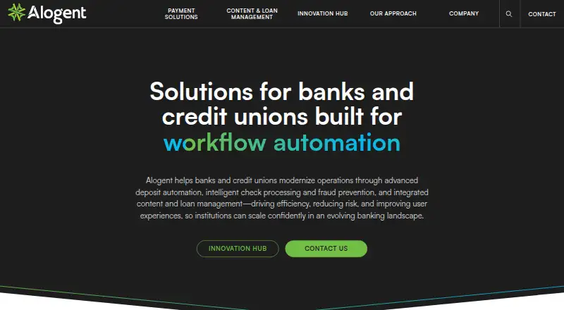 Alogent NXT's website