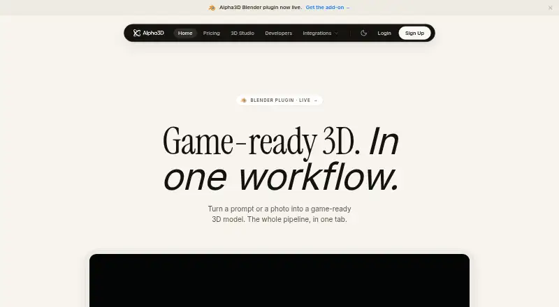 The Alpha3D homepage