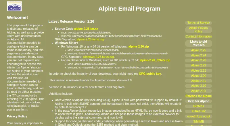 Alpine's website