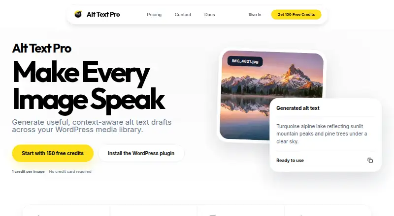 Alt Text Pro's website