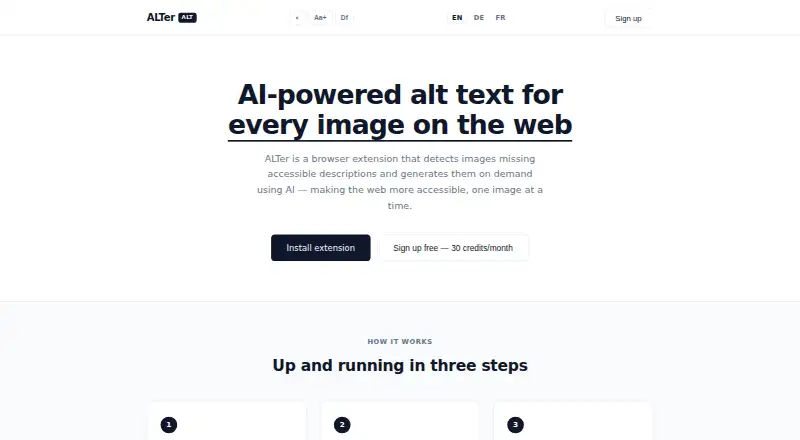 ALTer's website