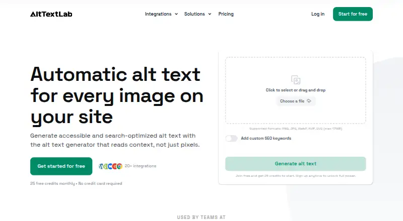 AltTextLab's website