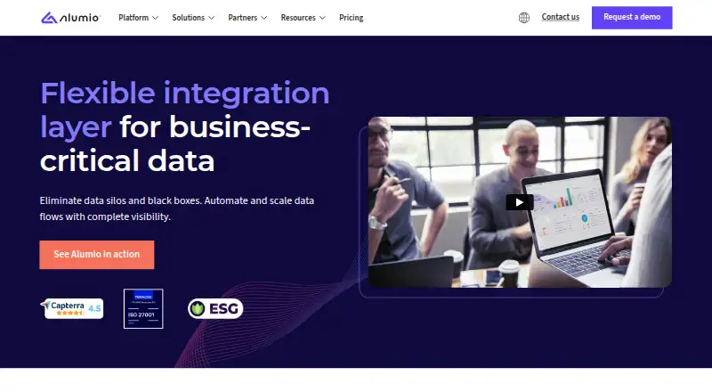 The Alumio homepage