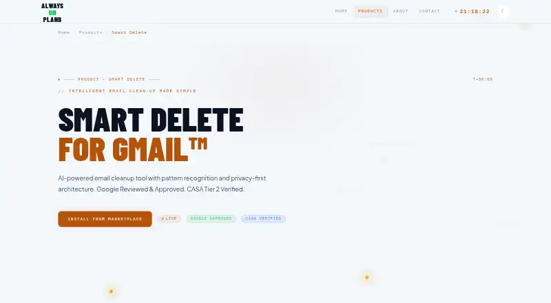 Smart Delete for Gmail's website