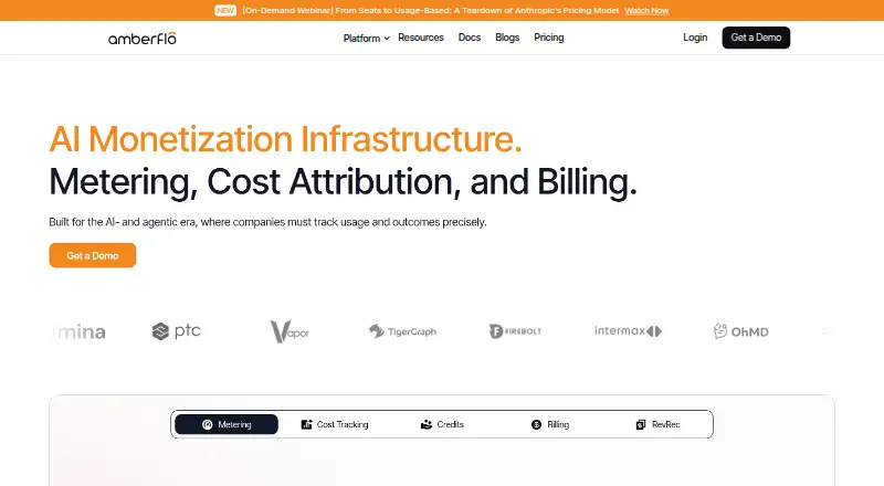 Amberflo's website