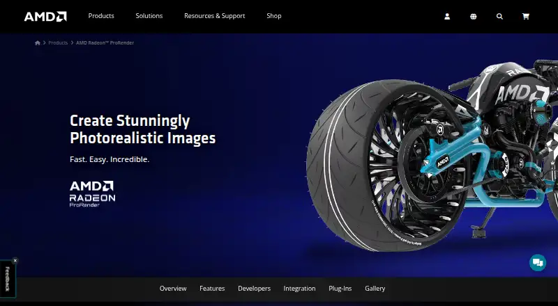 AMD Radeon ProRender's website