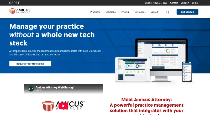 The Amicus Attorney homepage