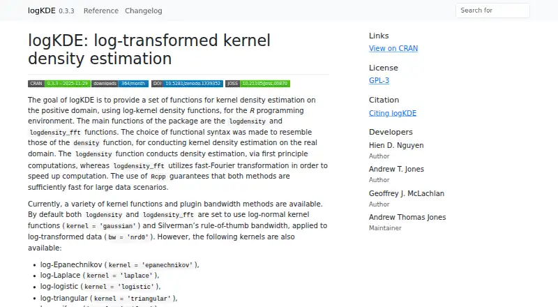 logKDE's website