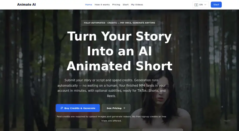 Animate AI's website