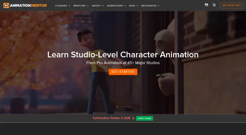Animation Mentor's website