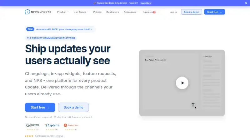 AnnounceKit's website