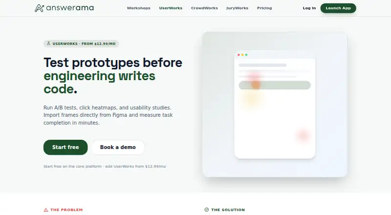 Answerama UserWorks's website