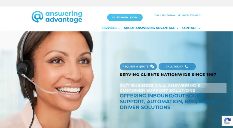 Answering Advantage's website